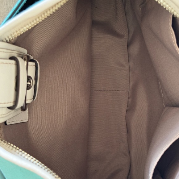 satchel y2k style coach bag in unique turquoise color! - Picture 4 of 6